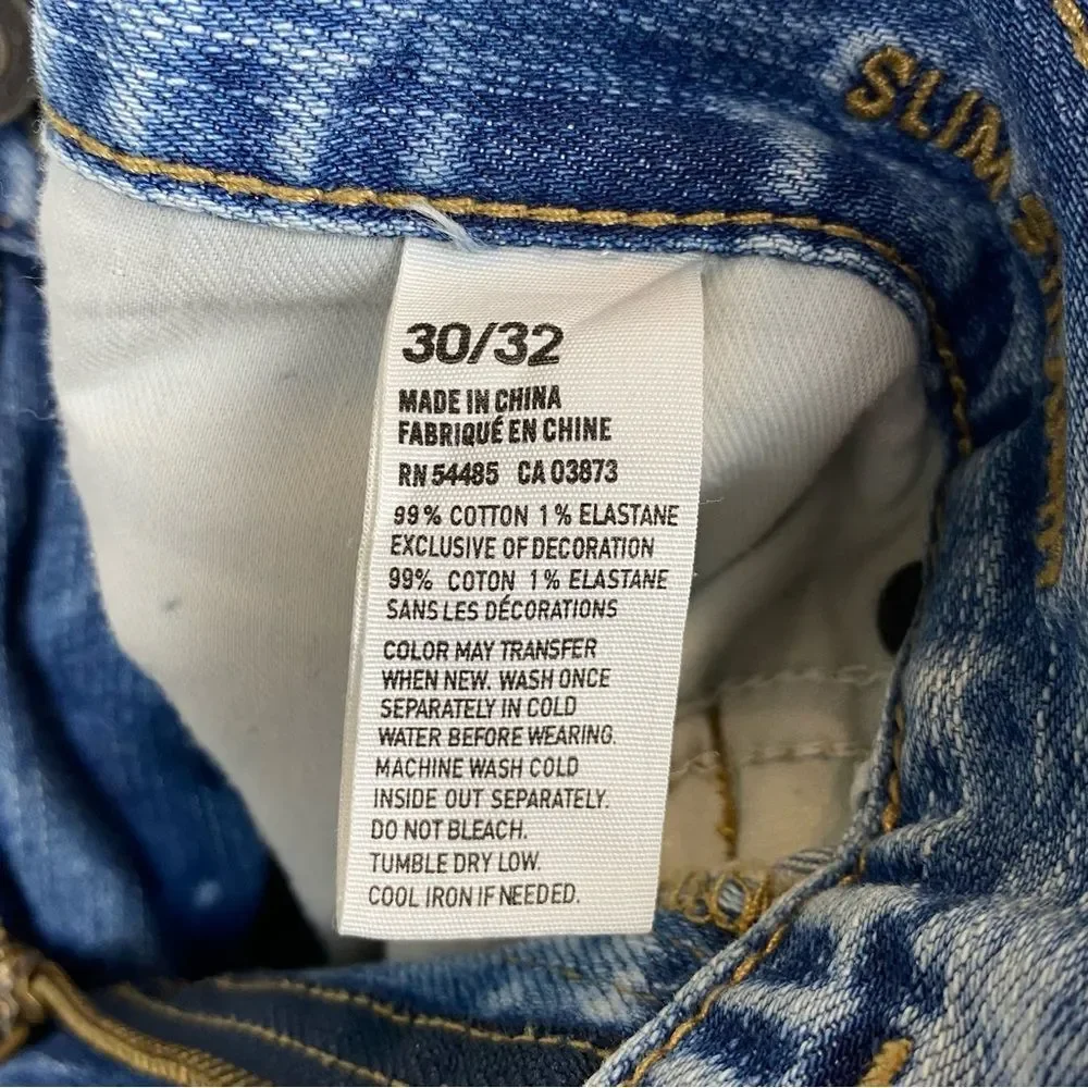 American Eagle Outfitters AE Slim Straight Light Wash‎ Jeans